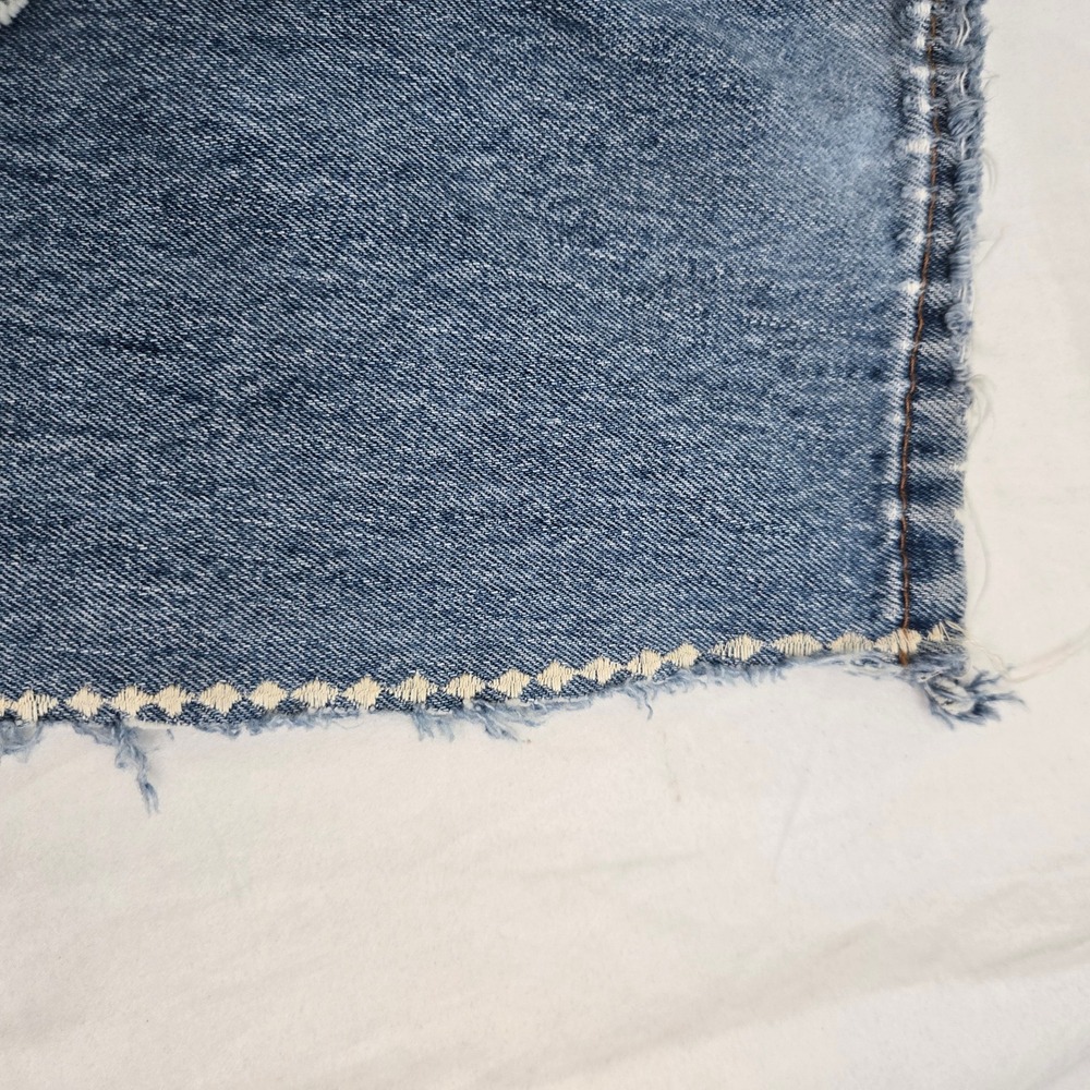 VTG Levis 550 Jeans Reworked Inside Out Custom Exposed Pockets Blanket Stitch 26 - Picture 8 of 11